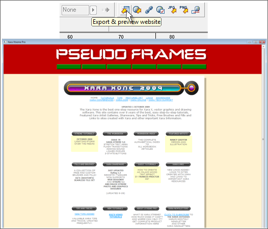 Creating Pseudo Frames - Xara Xone Workbook 79