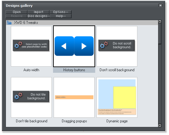 Designs Gallery > XWD 6 Tweaks folder