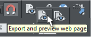 Preview and export web page icon