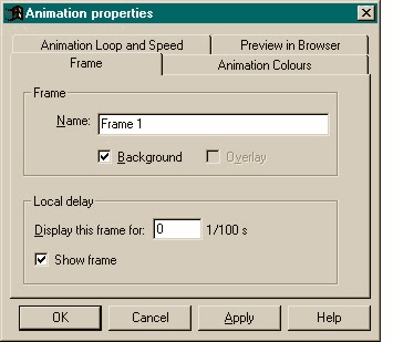animation properties dialog